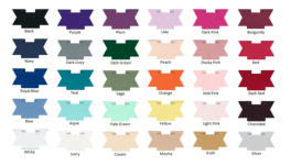 Satin Ribbon Colour Chart